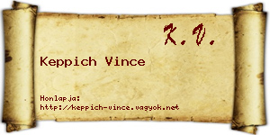 Keppich Vince névjegykártya